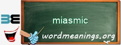 WordMeaning blackboard for miasmic